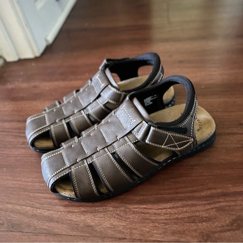 Mens brown sandals for men 12